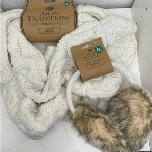 Cream Snood and Earmuff Set